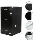 ARCHIVERO METALICO PED 2+1 17056 NEGRO SET DE 2 ARCHIVEROS