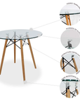 MESA OSLO CRISTAL 80 MOB-T8 SET DE 2 MESAS DE CRISTAL