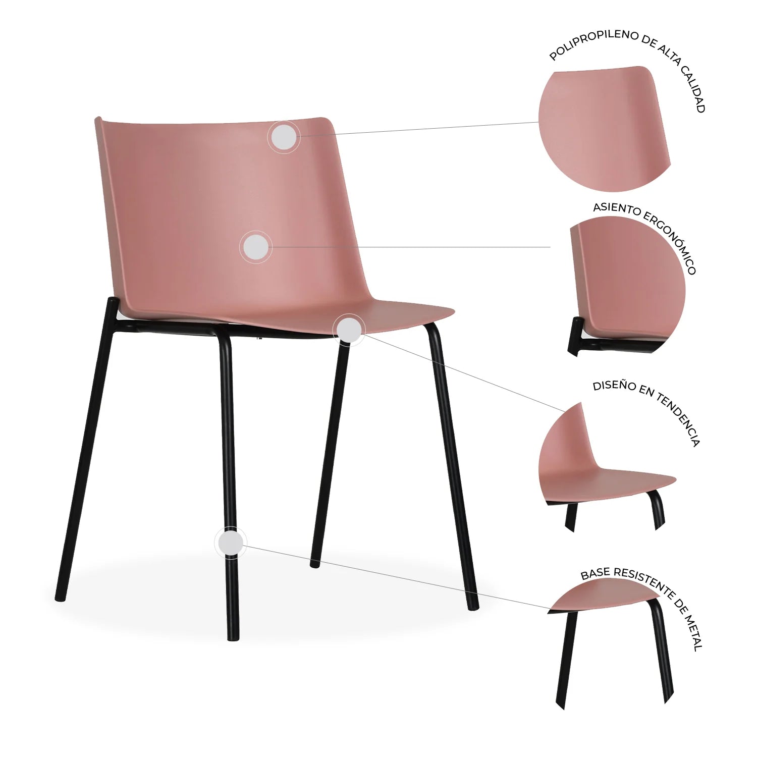 SILLA COLOMBO SET DE 4 SILLAS