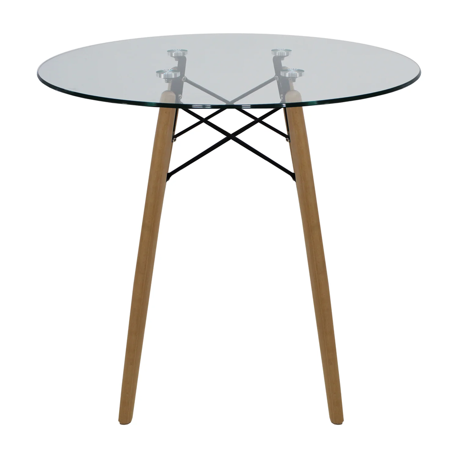 MESA OSLO CRISTAL 80 MOB-T8 SET DE 2 MESAS DE CRISTAL