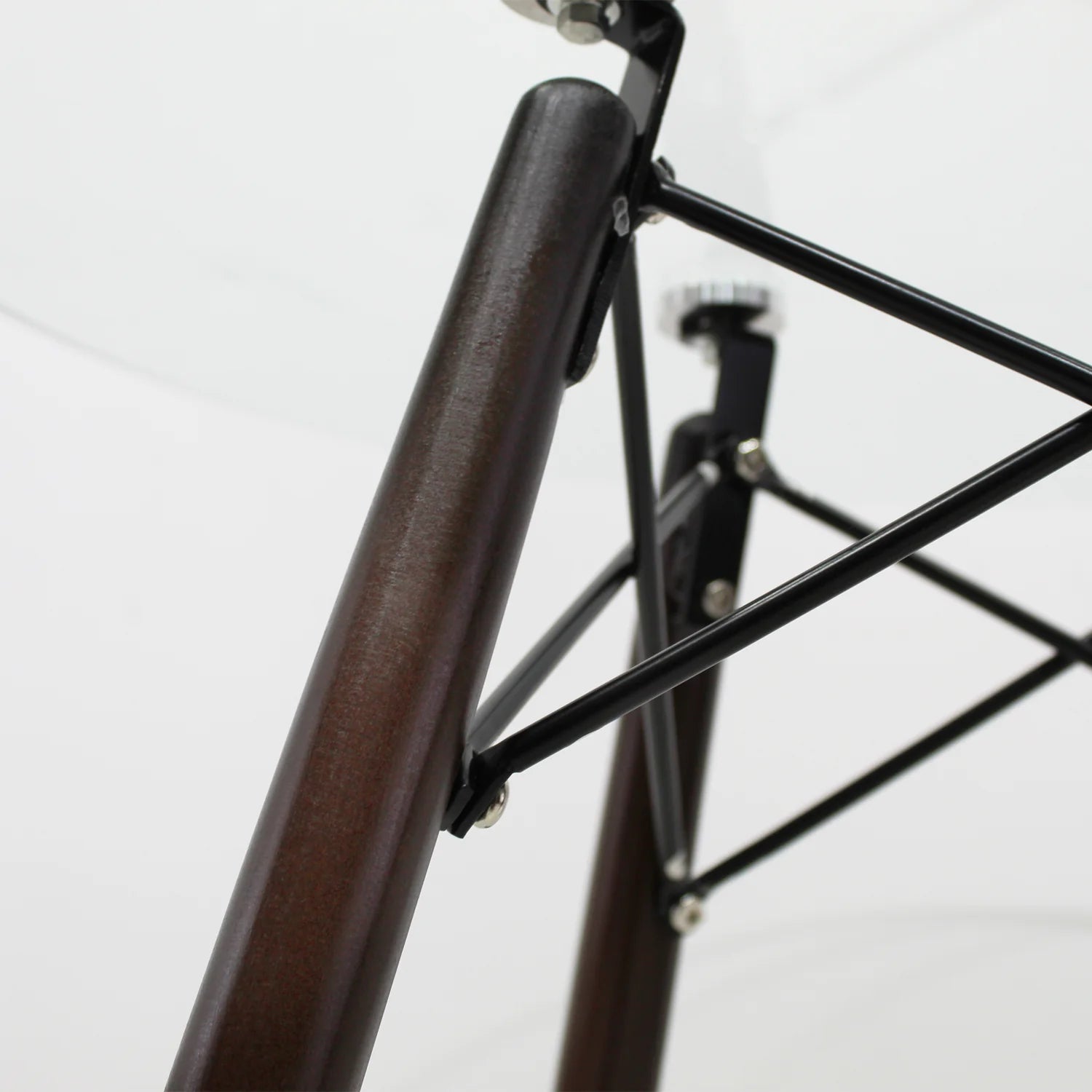 MESA OSLO CRISTAL 80 MOB-T8 NOGAL SET DE 2 MESAS DE CRISTAL