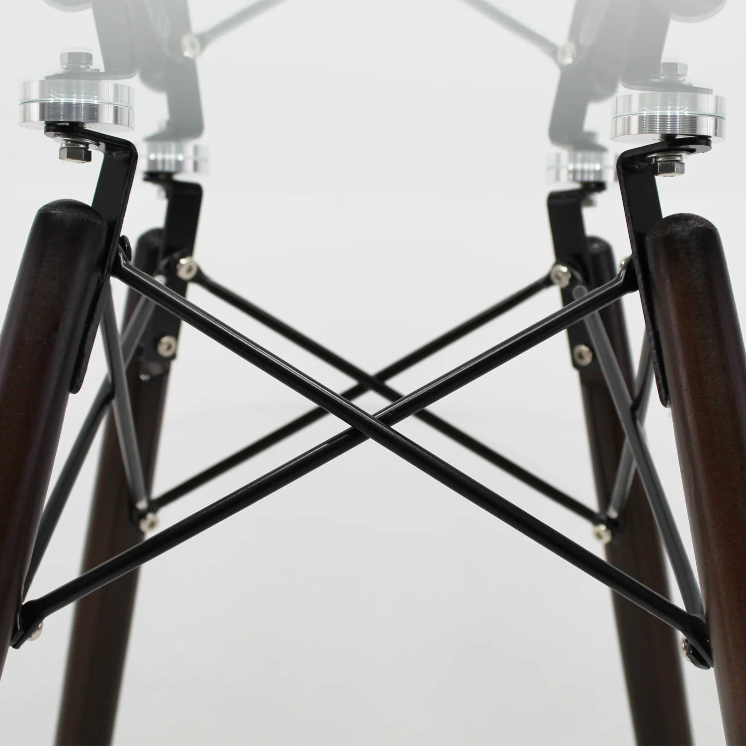 MESA OSLO CRISTAL 80 MOB-T8 NOGAL SET DE 2 MESAS DE CRISTAL