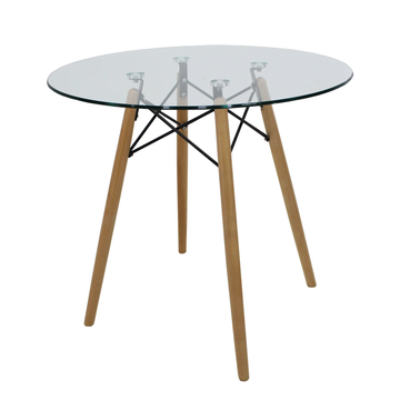 MESA OSLO CRISTAL 80 MOB-T8 SET DE 2 MESAS DE CRISTAL