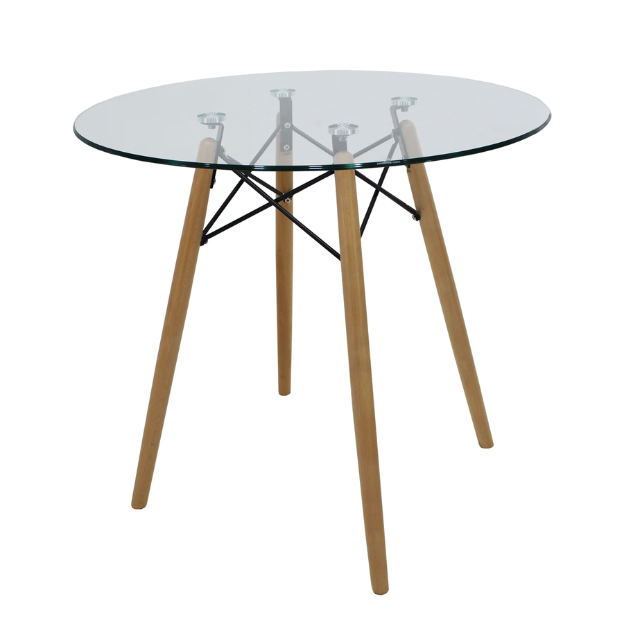 MESA OSLO CRISTAL 80 MOB-T8 SET DE 2 MESAS DE CRISTAL