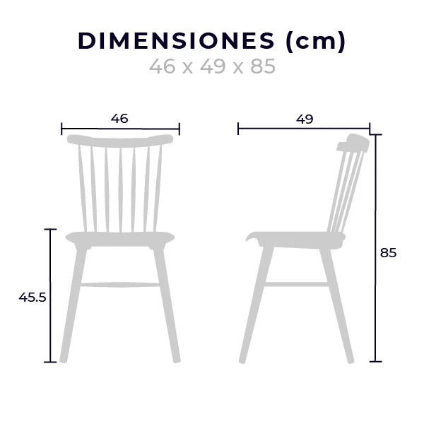 SILLA HOGAR KEOPS MOB-845 NOGAL SET DE 2 SILLAS